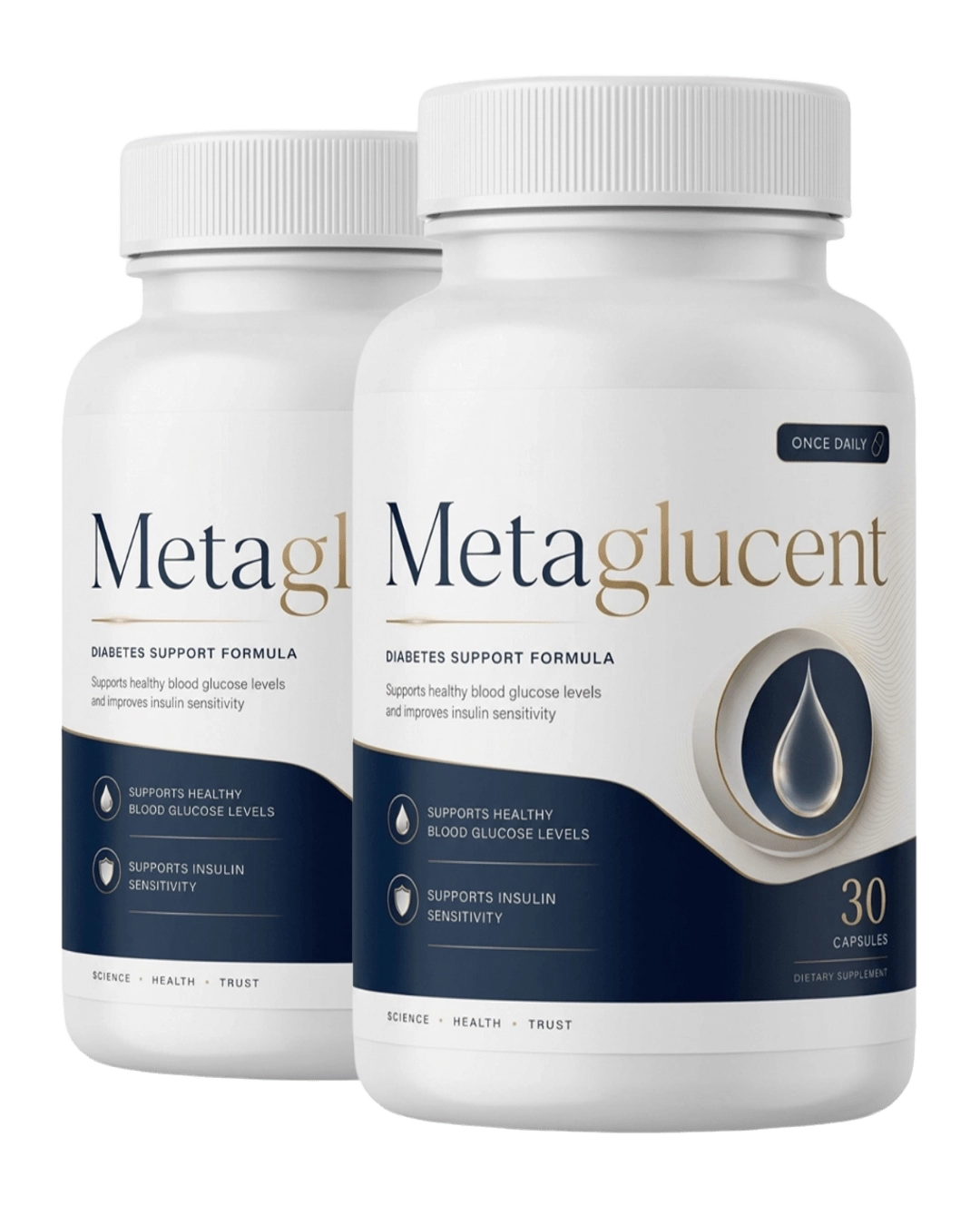 MetaGlucent blood sugar support supplement bottles